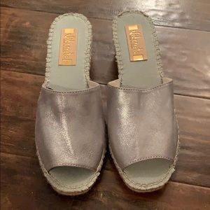 European espadrille metallic gray vidoretta